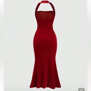 SHEIN Strapless Red Dress
